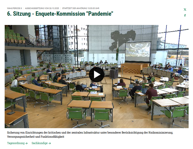 Enquete-Kommission "Pandemie" - 23. Oktober 2025