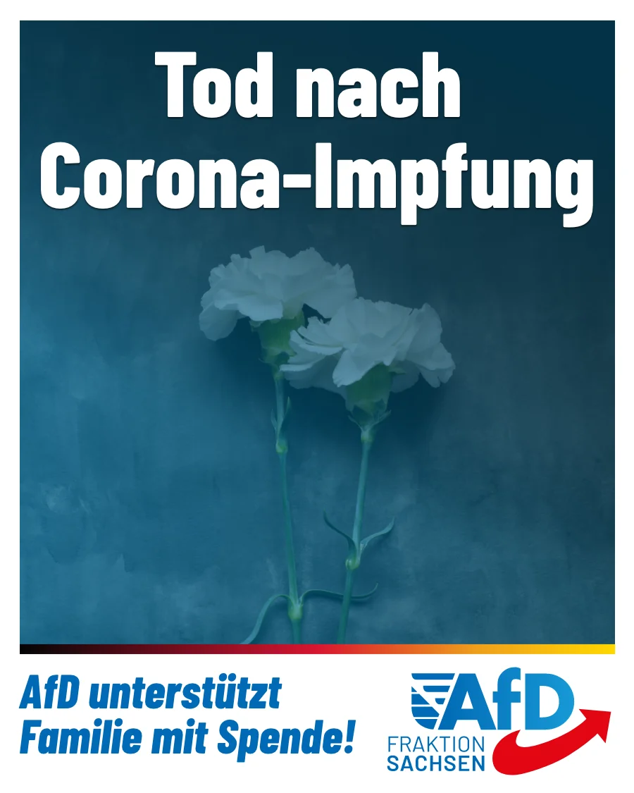 Tod nach Corona-Impfung: AfD unterstützt Familie mit Spende!